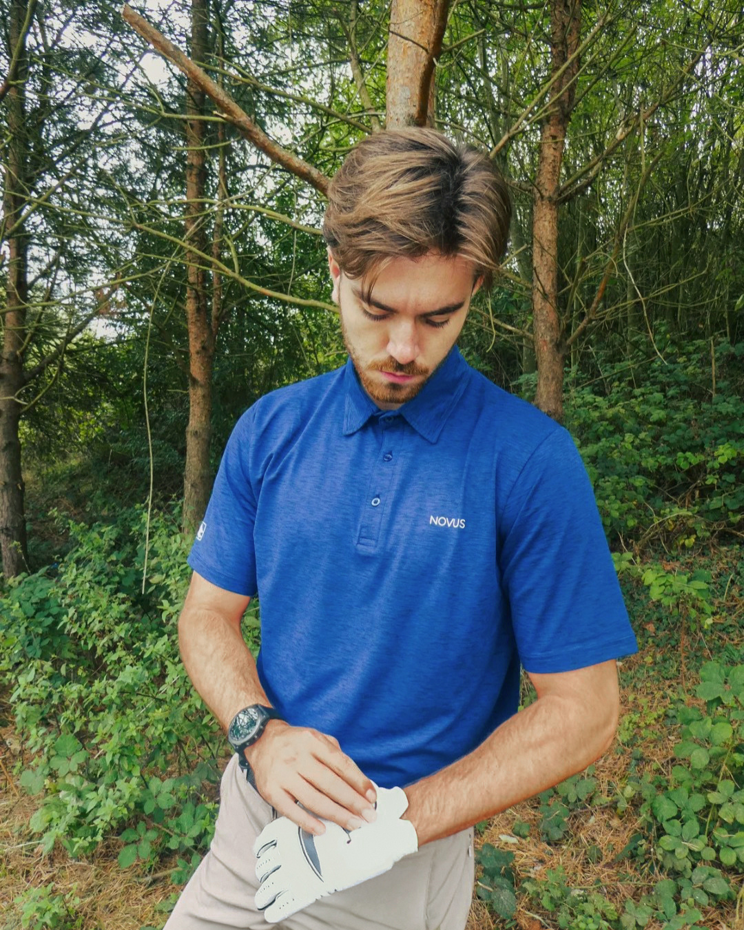 Links Performance Polo - Blue Marl