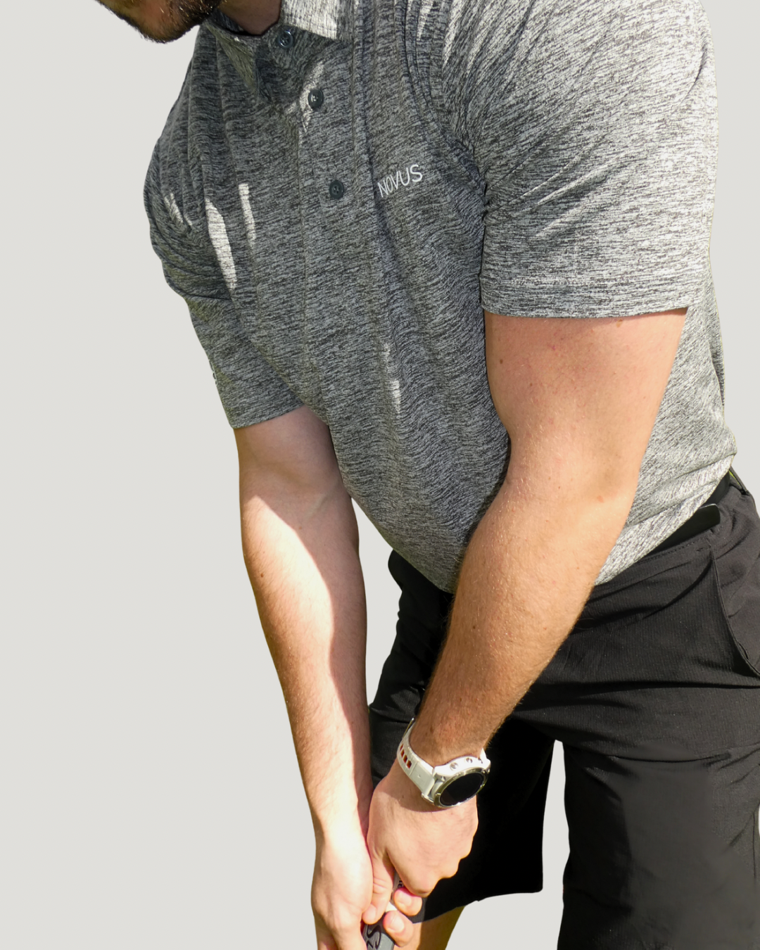 Links Performance Polo - Grey Marl