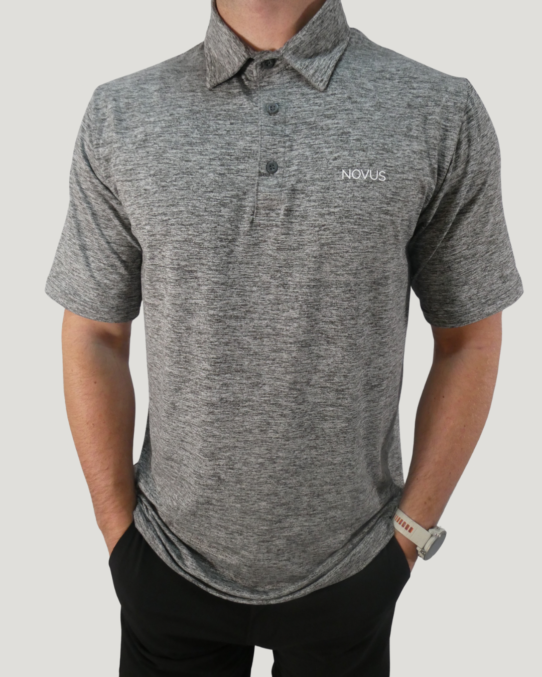 Links Performance Polo - Grey Marl