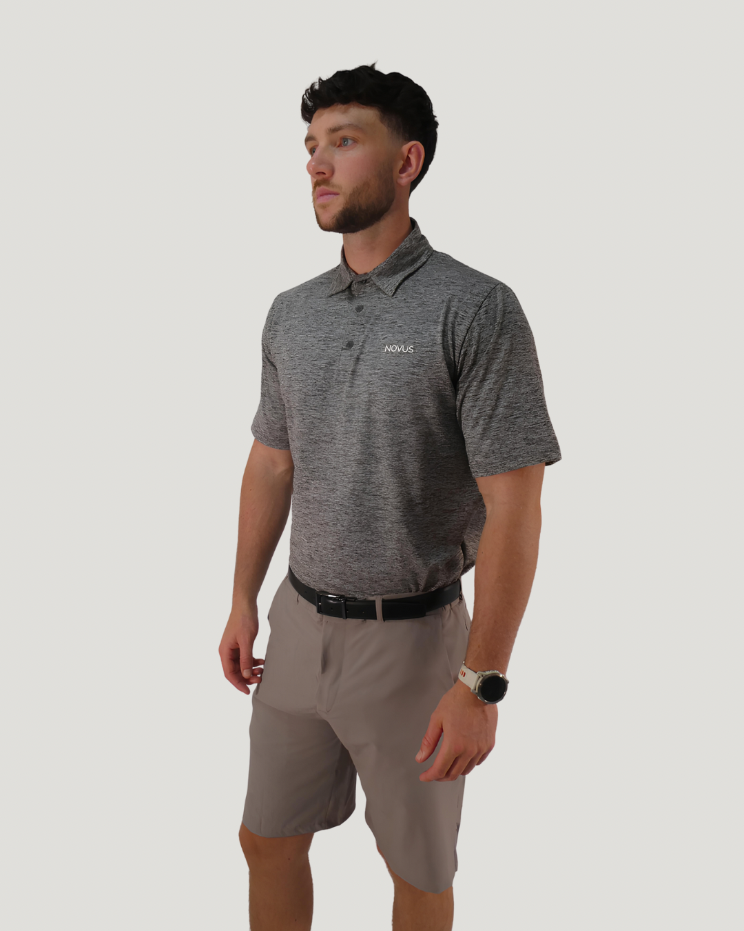 Links Performance Polo - Grey Marl