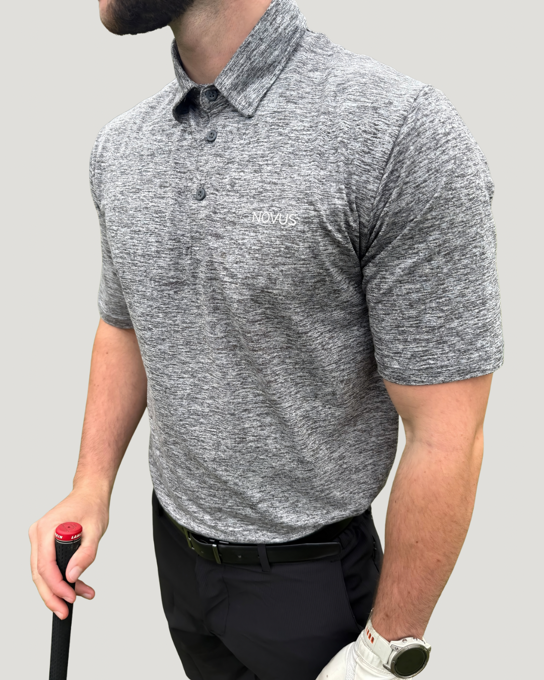 Links Performance Polo - Grey Marl