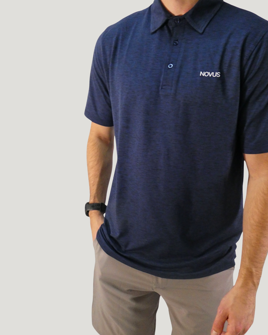 Links Performance Polo - Blue Marl
